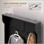 Arbre d'entrée 3-en-1 avec banc de rangement, portemanteau avec quatre crochets et rangement pour chaussures-1637577774