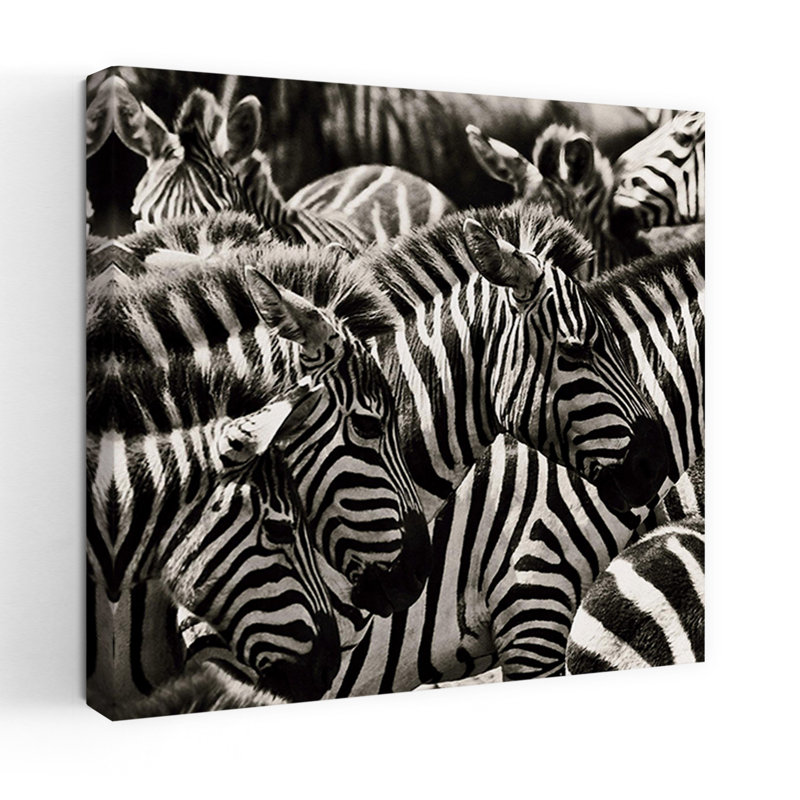 Camouflage II, art zébré contemporain, H 18 po x l 18 po