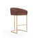 Lioba Upholstered Counter Stool with Metal Frame