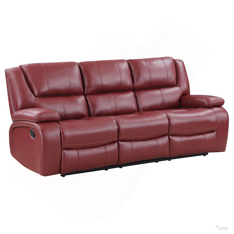 Elodie  Upholstered Motion Reclining Sofa, Red