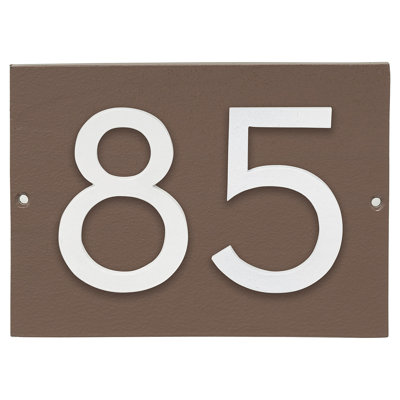 Plaque d’adresse murale sur 1 ligne flottante