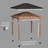 Backyard Discovery Barrington 14' x 12' Cedar Wood Outdoor Patio Gazebo with Hardtop Galvanized Steel Hip Roof and PowerPort