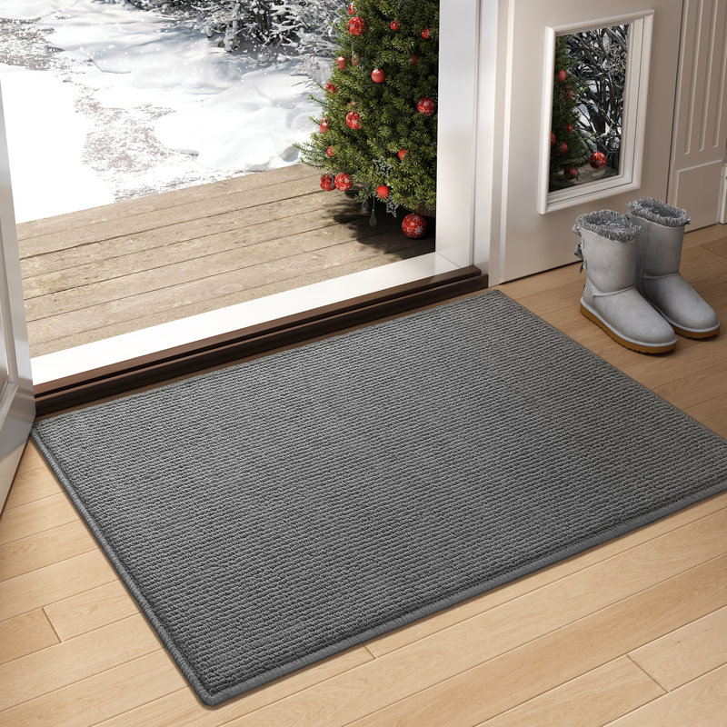 Spanos Non-Slip Outdoor Doormat, Dark Gray, 20" W x 31.5" L