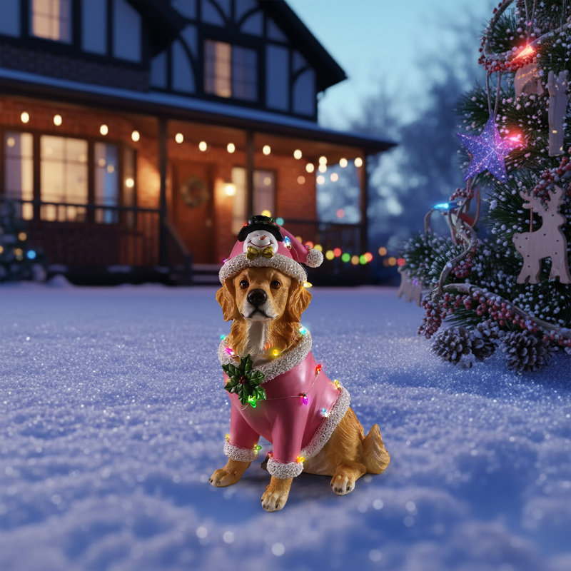 Figurine de Noël 19,69 "Golden Retriever