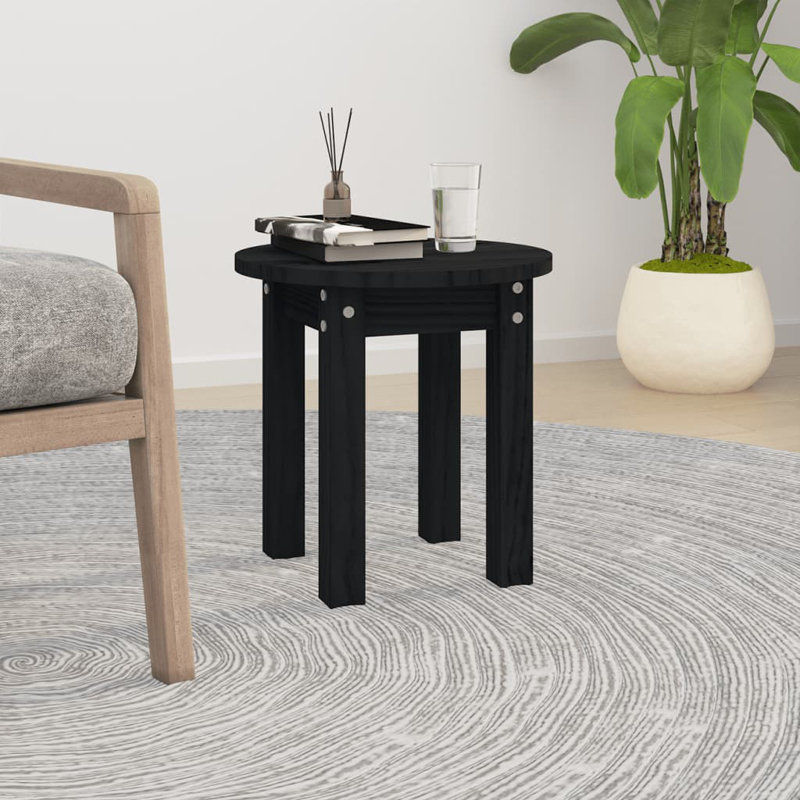 Amylynn Solid Wood Four Leg Coffee Table, Black, 35cm H x 35cm W x 35cm D