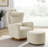 Sudbury Upholstered Swivel Armchair with Ottoman-614380612