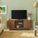 Dragelin Modern Reeded TV Stand with Open Storage