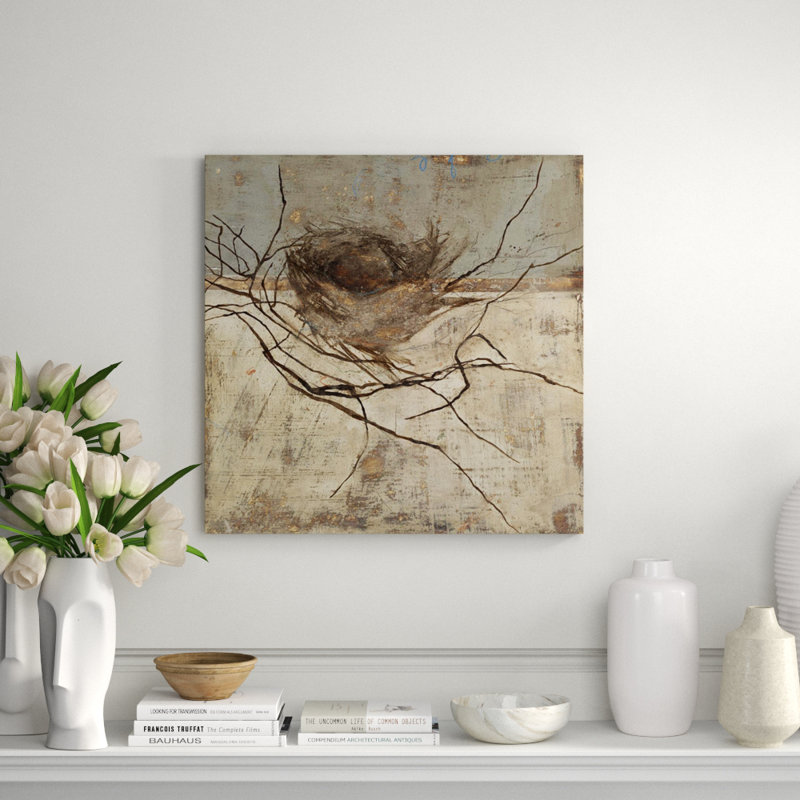 Nest IV Painting by Sarah Atkinson, 40" H x 40" W, Glass Coat