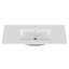 Lavabo de salle de bain en céramique blanche de 36 pouces, convient à un meuble-lavabo de 36 pouces, trou de robinet pré-percé, design minimaliste moderne, durable et facile à nettoyer