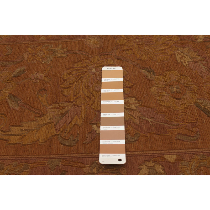 Tapis oriental brun en laine tissé à plat à la main Dynasty