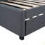 Lit de jour rembourré avec couchette simple pour canapé-lit, pas de sommier tapissier, tissu en lin-1634022090