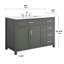Ensemble de meuble-lavabo simple 48 po avec plateau en marbre d'ingénierie Shamar-511200980