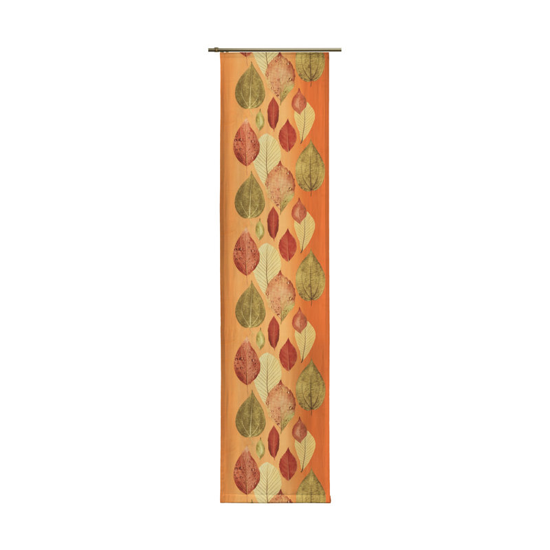 Poppy Blackout Curtain Panel Pair, 60cm Width x 175cm Drop, Orange