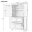 Solution de rangement pratique pour la salle de bain - Armoire en panneau de fibres à densité moyenne équipée de deux portes, de tiroirs et d'une tablette réglable pour l'organisation-1310756844