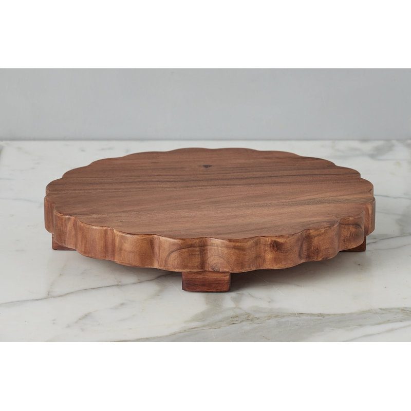 Scalloped Trivet Riser, Large Round, Natural