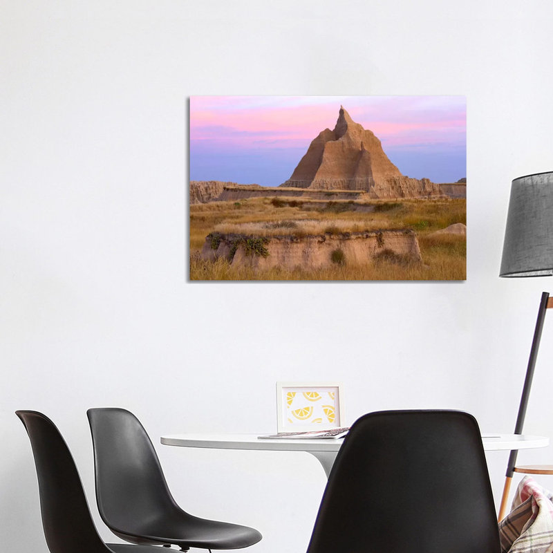 Landscape Showing Erosional Features With Grassland, Badlands National Park, South Dakota by Tim Fitzharris - Gallery-Wrapped Canvas Giclée on Canvas