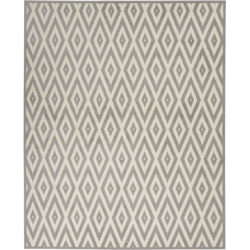 Tapis blanc Bo Bo Eclectic Bohemian, Rectangle 7 pi 10 po x 9 pi 10 po