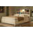 Wood Platform Bed With Bookcase Headboard, Built-In Downlight, Charging Station & 2 Side Drawers-701395205-701395207