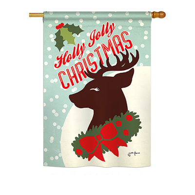 Double Sided 40 in. H x 28 in. W Polyester Christmas Garden flag