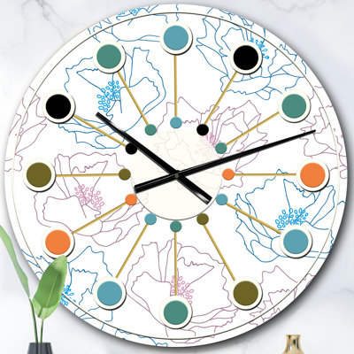 Horloge murale rétro Mid-Century