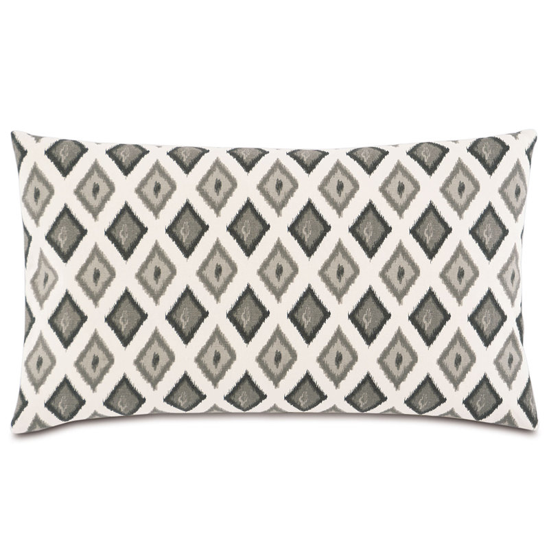 Bale Ikat Cotton Throw Pillow, Faux Down