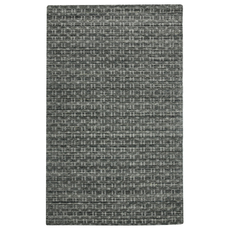 Sioeli Wool Geometric Indoor Rug, Rectangle 5' x 7'6"