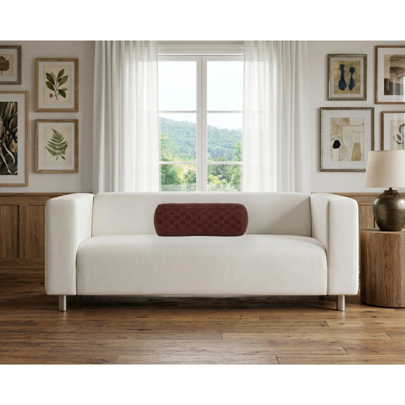 Coussin Odeon, 21" x 8", Polyfill, Merlot