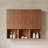 41" Brown Oak Wall-Mounted Cabinet with 3 Doors & Open Compartments - Multi-Functional