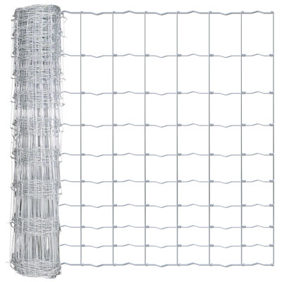 Cattle Panel, Farm Fence, Galvanized Woven Wire Fence Roll 3' x 100', 15/13.5 Gauge, Graduated Mesh (4.5"-8"), Animal Barrier for Cattle, Deer, Goats