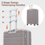 Ensemble de valises 3 pièces en ABS de qualité supérieure avec serrures TSA et roulettes pivotantes à 360 °-129762152