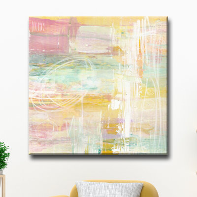 « ambre miel pêche », reproduction de peinture à l’acrylique sur toile tendue