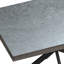 Table de salle à manger extensible avec finition en pierre grise et relief noir, pied en métal et métal, rangement, capacité de charge de 165 lb, siège pour 6 personnes, fonction rectangulaire rétro, pierre, + boîte de rangement, porteuse,