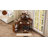 Corner Makeup Vanity With Stool And Outlets(No Mirror)-240900112