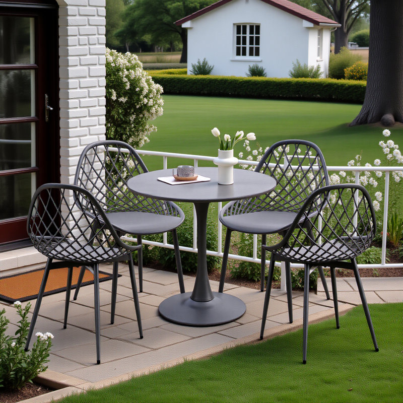 Outdoor Patio Dining Side Chair, 4