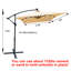 Parasol rectangulaire pour terrasse extérieure 2X3M-233113807