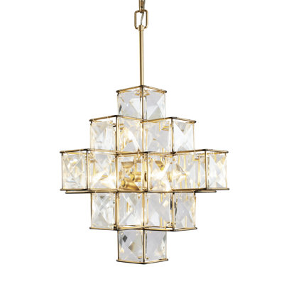 Luminaire suspendu cubique 6 lumières