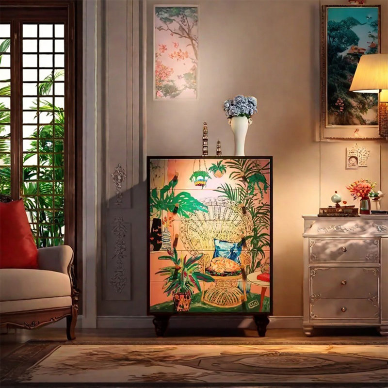 Storage Cabinet with Pine Wood Frame