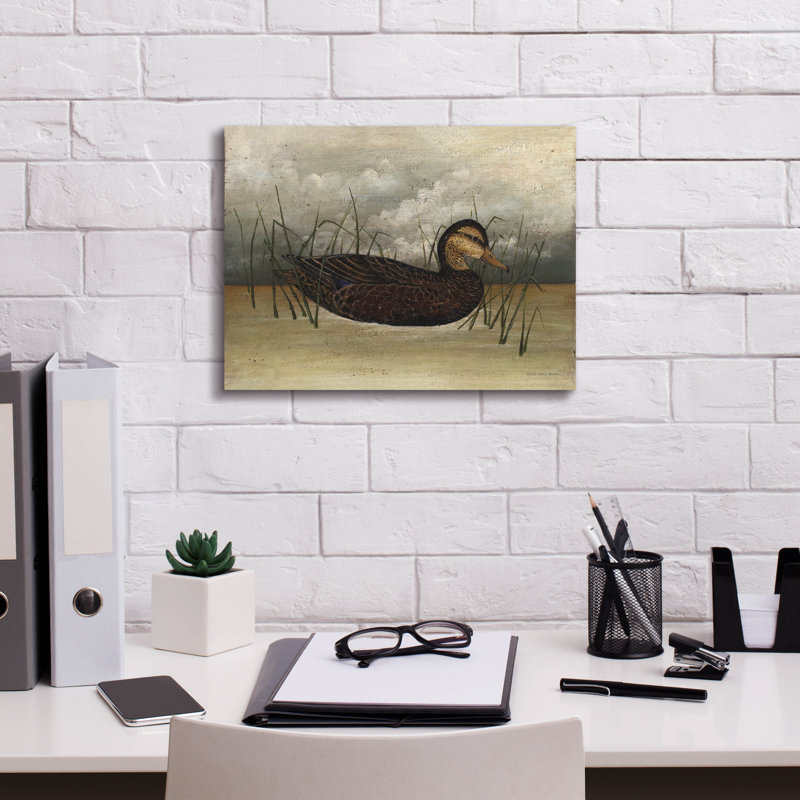 «August Duck» par August Carter, H 12 po x l 16 po x P 0,75 po