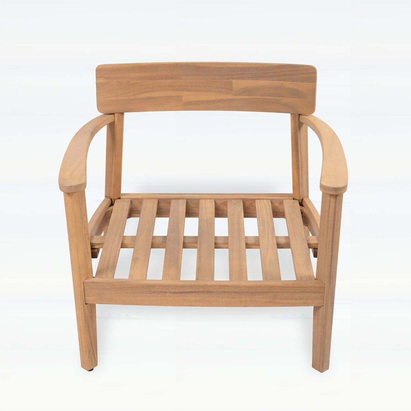 Ensemble de fauteuils club en bois d'acacia avec coussins de siège confortables pour une détente et une durabilité en plein air