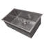 DuraSnow® ZLINE 30" Meribel Undermount Single Bowl Fingerprint Resistant Stainless Steel Kitchen Sink with Bottom Grid