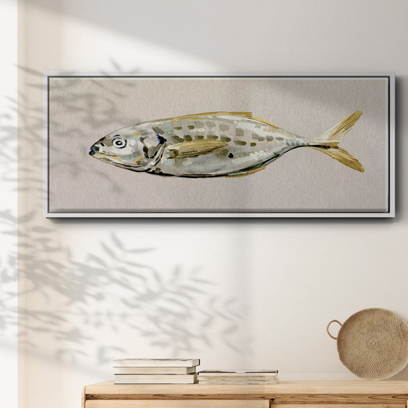 Fresh Fish Study II- Framed Canvas, 8" H x 20" W