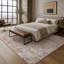 Striped Cotton and Chenille Flatweave Area Rug-1516372855
