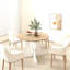 Table de salle à manger Style, ovale extensible 59 po x 43 po avec rallonge amovible, chêne blanc pour la cuisine, base solide,