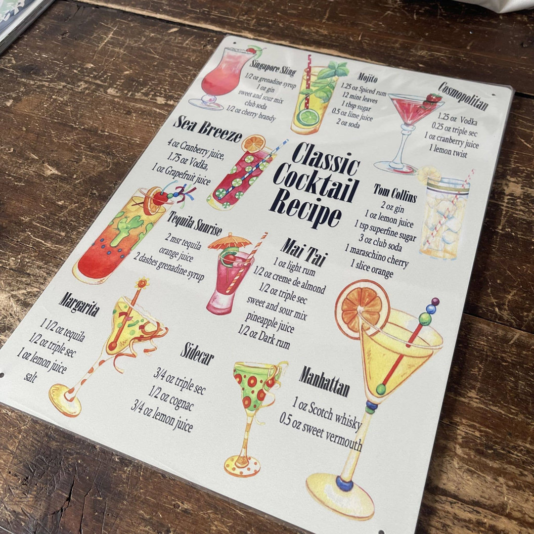Handmade Food & Beverage Wall Decor on Metal
