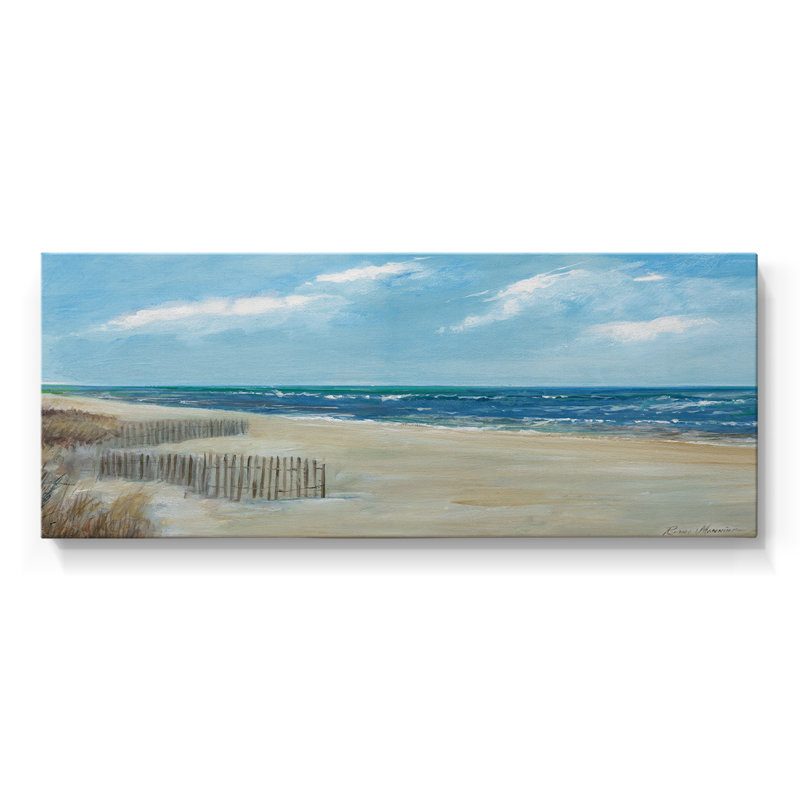 Beach Fences- Toile tendue avec châssis - Prêt à accrocher, H 12 po x l 30 po