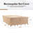 Premium Waterproof Outdoor Patio Rectangular Table Cover 86"(L)x47"(W)x31"(H), Solution Dyed Rip-Stop Fabric, 3-Year Warranty