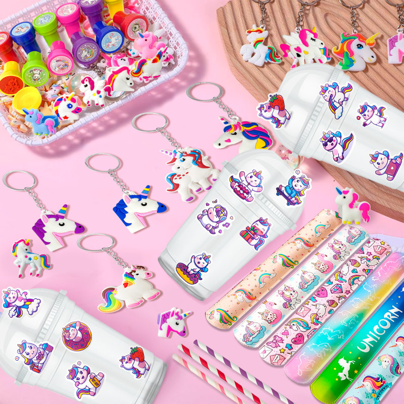 Unicorn Party Favors,134pcs Unicorn Birthday Party Favors Set