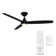 54" Blitzen 3 - Blade Smart Ceiling Fan With Remote Control Included, Works With Google Assistant, Amazon Alexa, iOS And Android APP