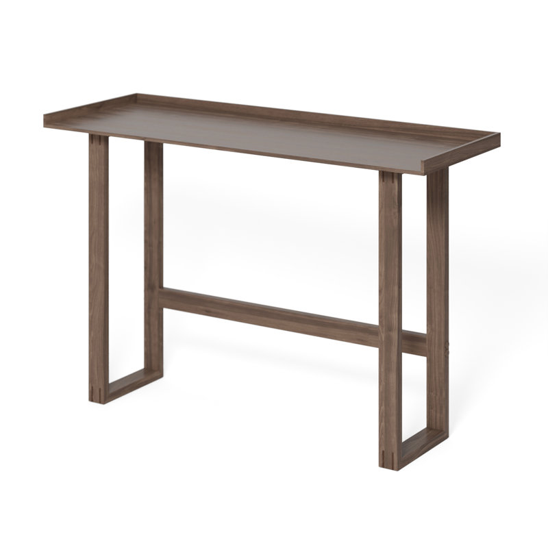 Bostic Solid Wood Base Writing Desk, Dark Brown