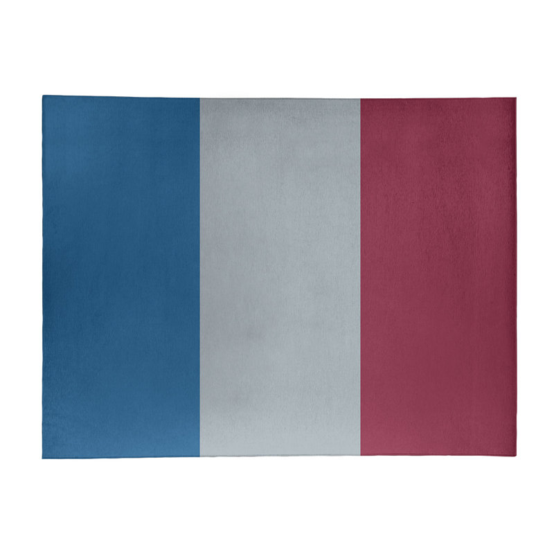 Tapis bleu à rayures de hockey national, Rectangle 9 pi x 12 pi